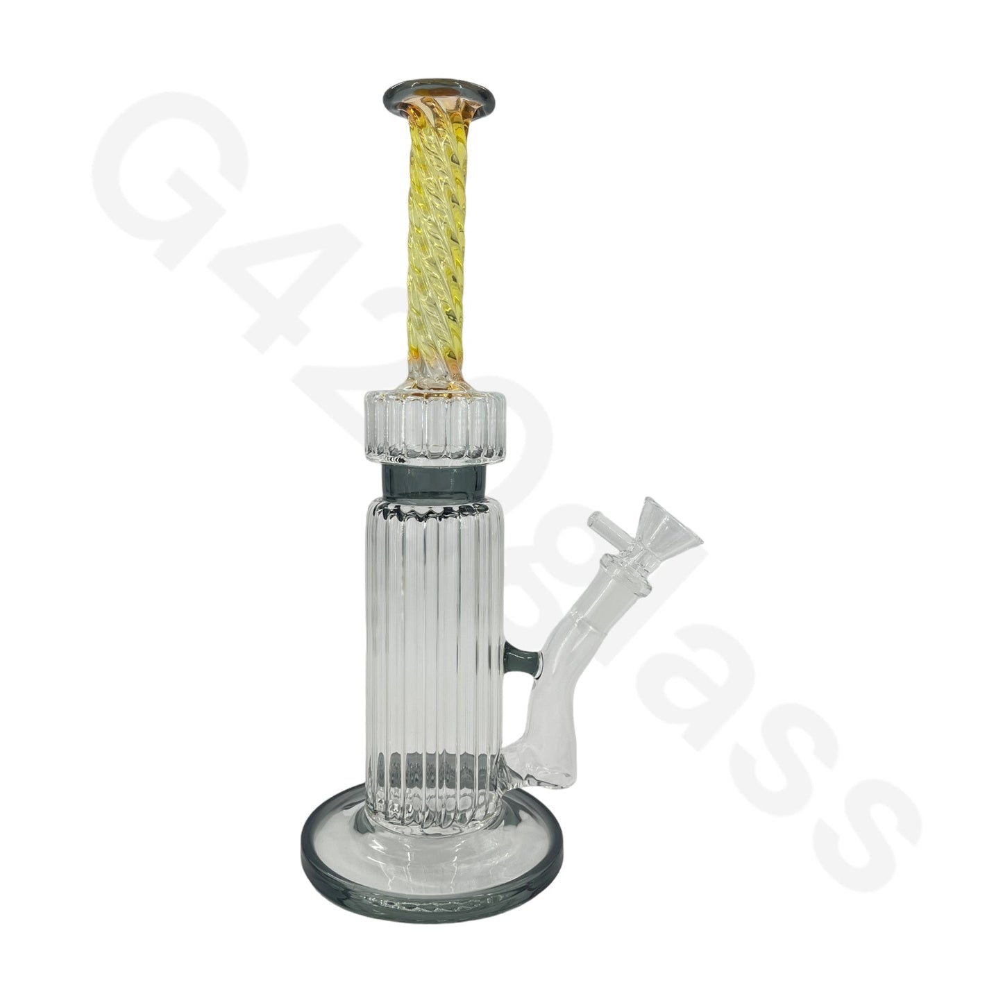 S79   10-inch Twisted Ribbed Water Pipe Oil Rigs Big Bongs Hookah Pipe