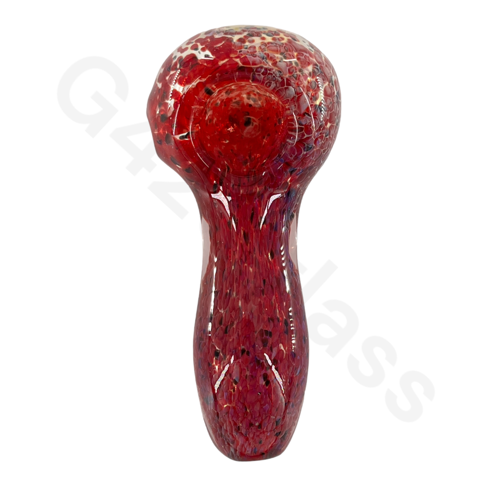 SP083   3 1/2 Inch Fancy Frits Glass Spoon Pipe | G420 Glass Hand Pipe