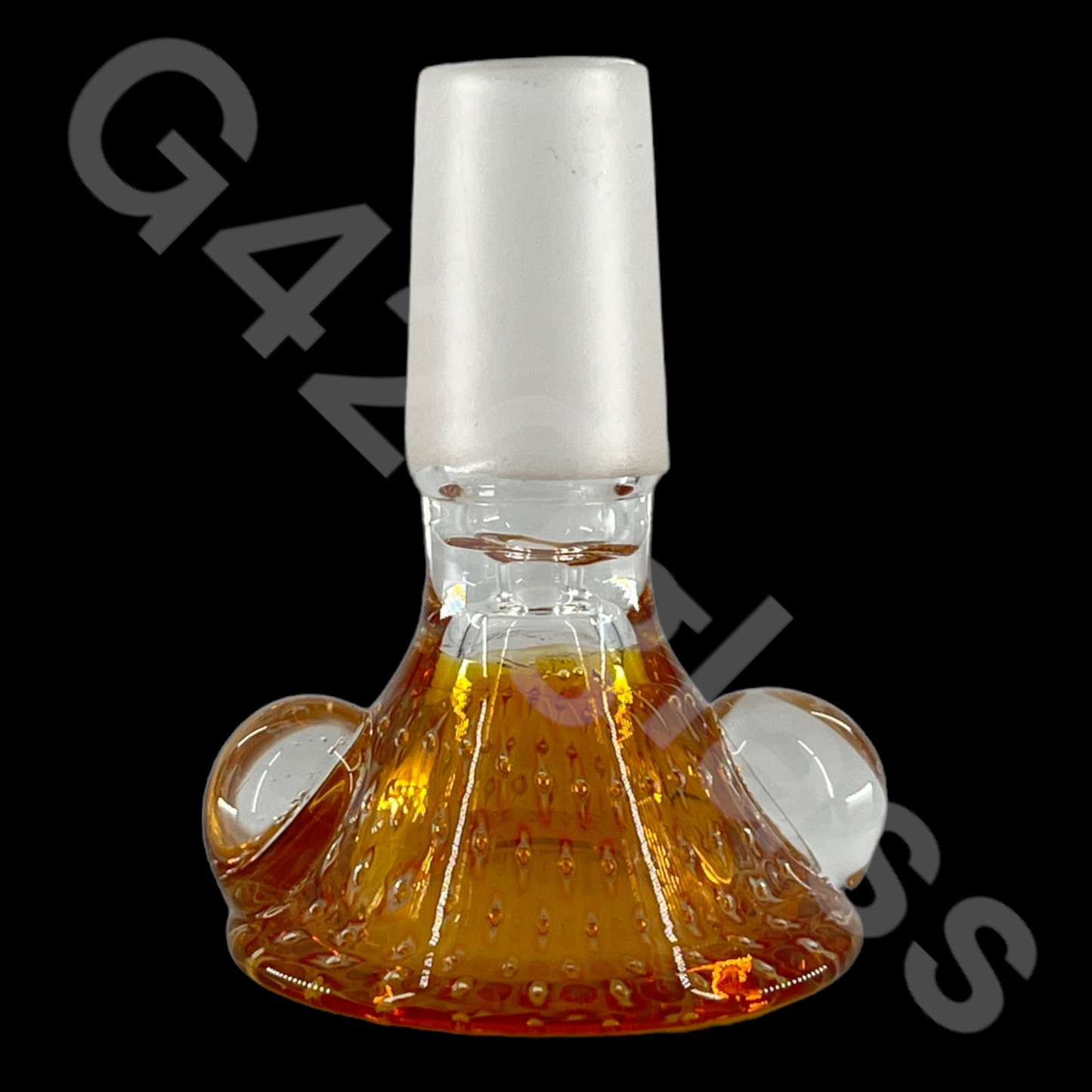 SP071  G420glass Slime Funnel Bowl with ear beads ｜ 14MM Male