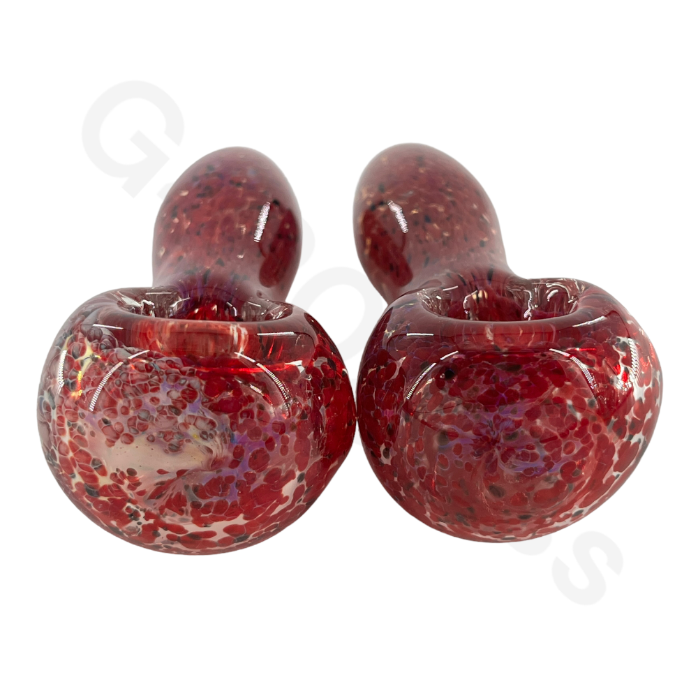 SP083   3 1/2 Inch Fancy Frits Glass Spoon Pipe | G420 Glass Hand Pipe