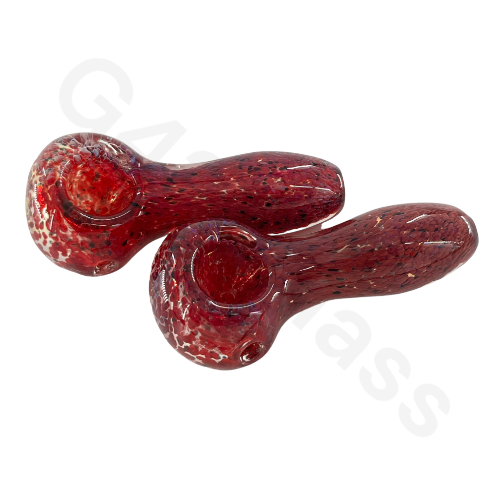 SP083   3 1/2 Inch Fancy Frits Glass Spoon Pipe | G420 Glass Hand Pipe