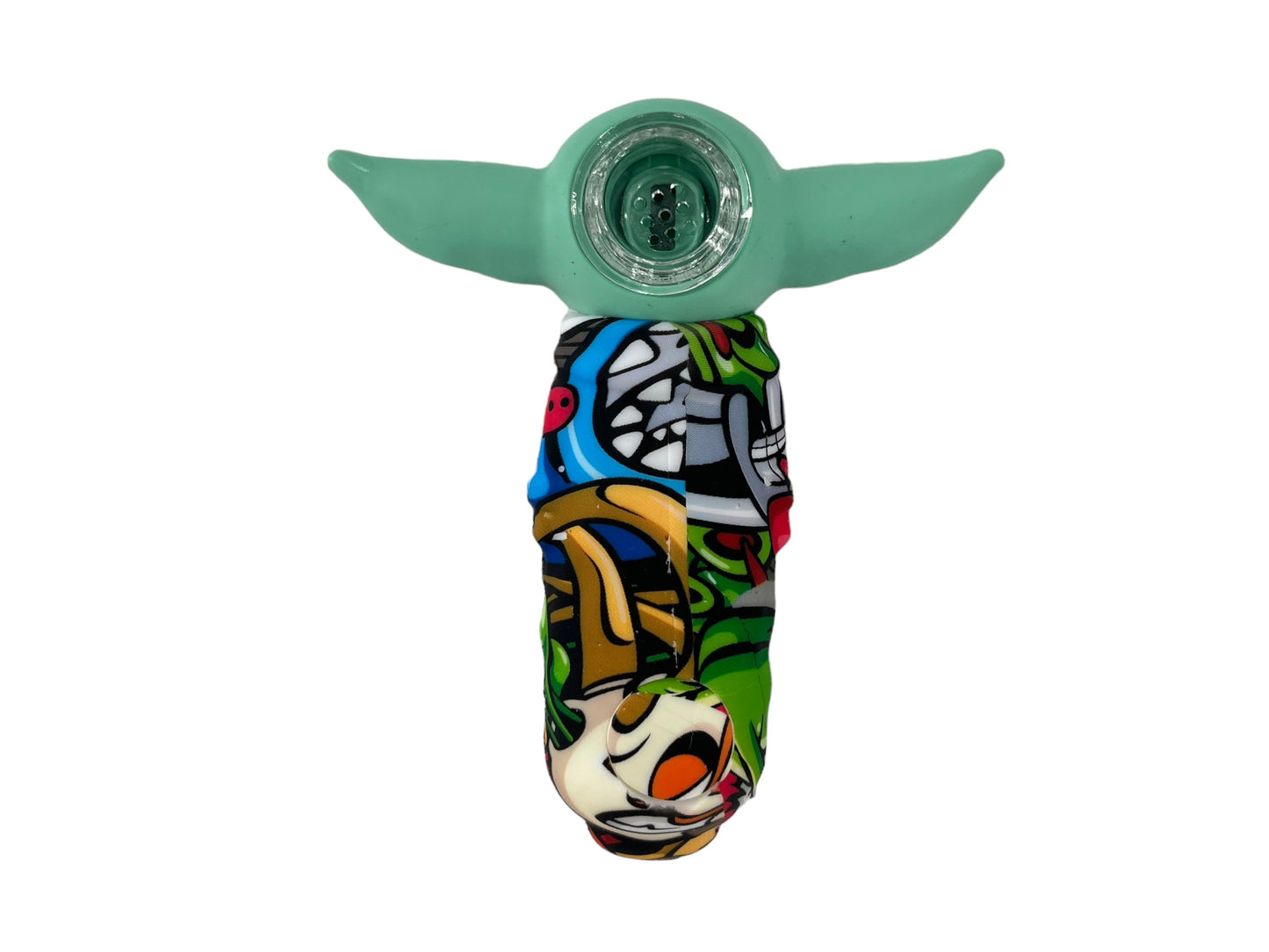 TX116 Gorgeous Baby Yoda Silicone Pipe Glass Bowl Star Wars Collectable Variety Patterned Color
