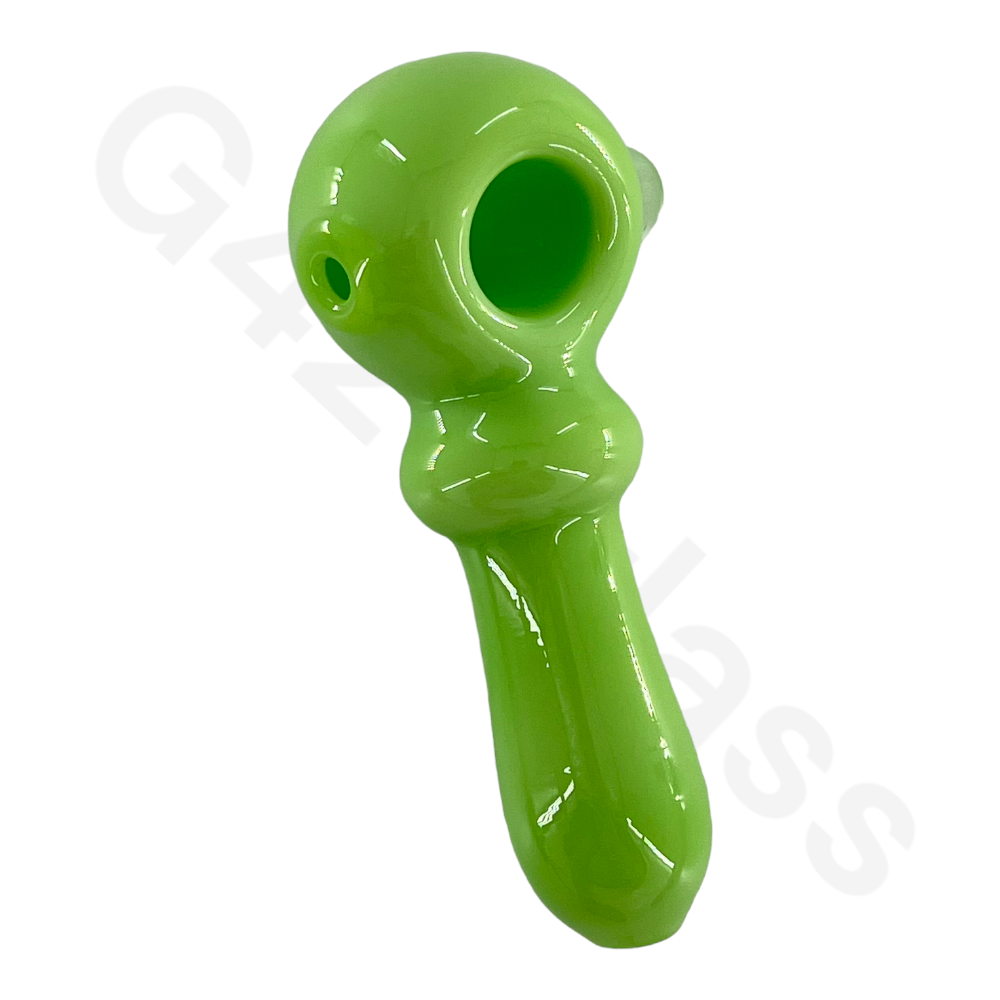 SP037   4 Inch Solid Color Hand Pipe | G420glass Spoon Pipe