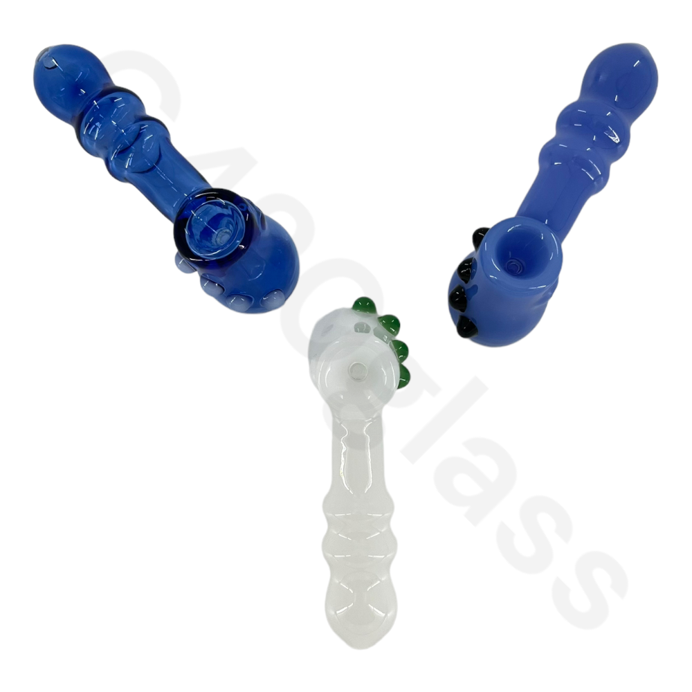 SP087   5 Inch Heavy Duty Hammer Hand Pipes with Colorful Beads | Spoon Pipe