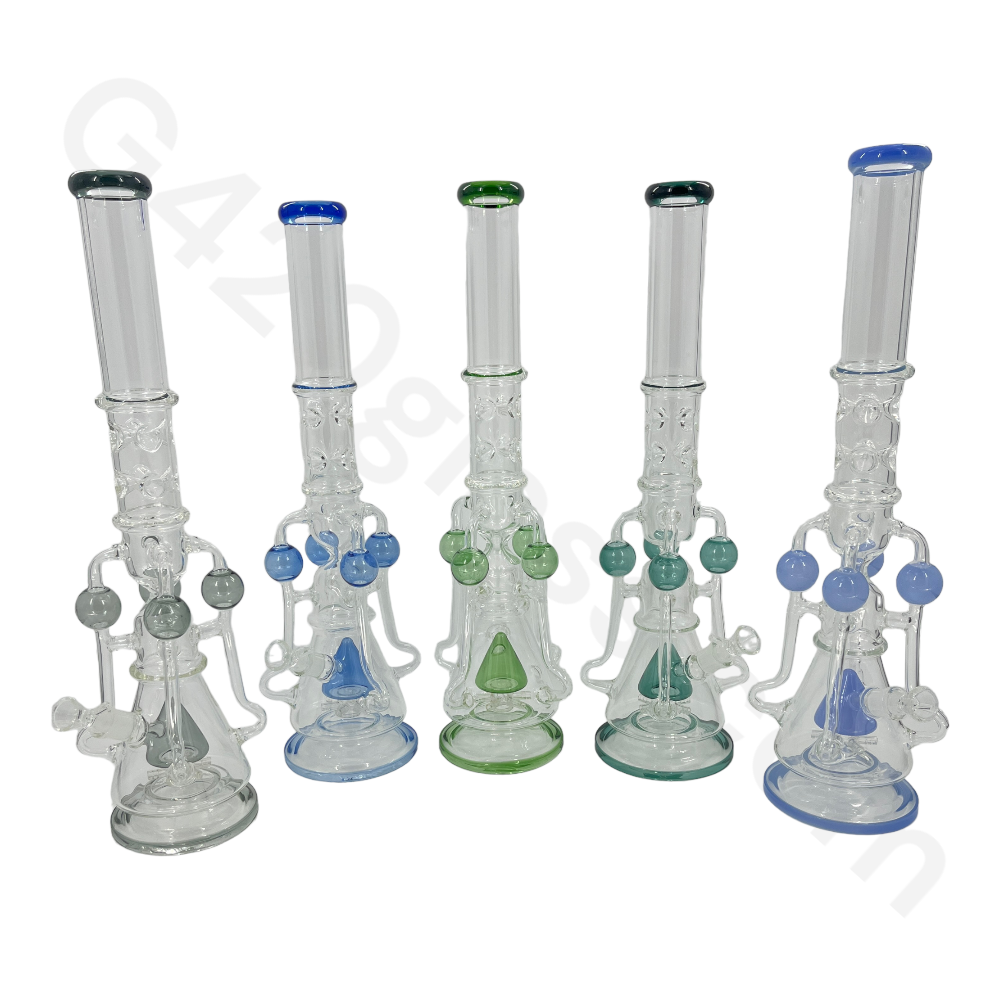 S42   21 Inch The LOOKAH Glass Monster Quad Pipe | Bongs