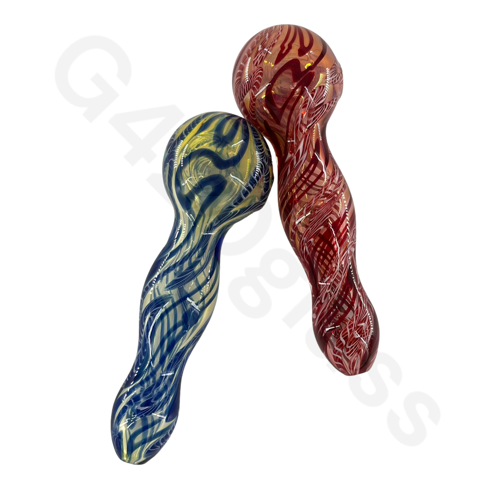 SP058   5 Inch Twisted Hand Pipes | Glass Smoking Pipe