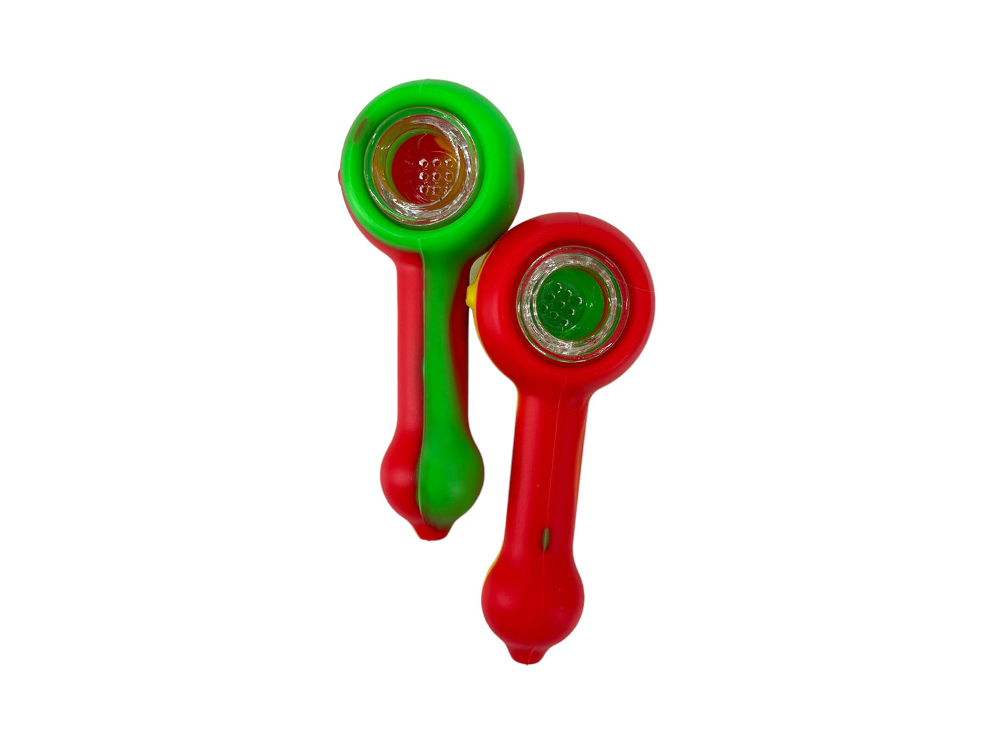 TY70 4.5 Inch Gorgeous Silicone Spoon Pipe with Glass Bowl Collectable Variety Color