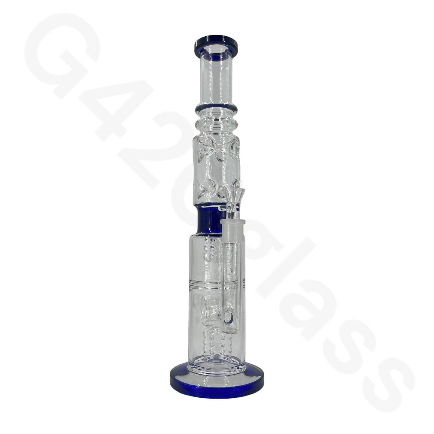 S61   18 Inch Lookah Glass Monster Triple Chamber Pipe |  Big Bong