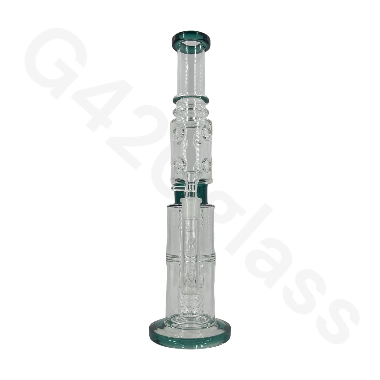 S61   18 Inch Lookah Glass Monster Triple Chamber Pipe |  Big Bong