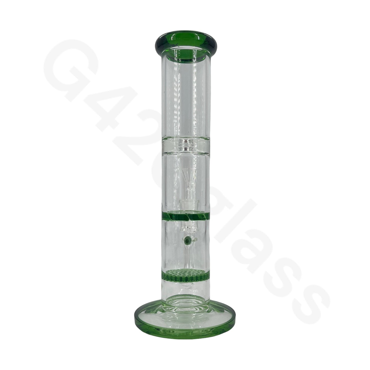 S77   10 Inch Double Honeycomb Screens Glass Water Pipe Hookah Bong