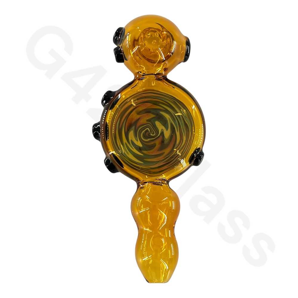 SP81   5 Inch Snail Style Hand Pipe with Colorful Pattern | Built-in Honeycomb Screens