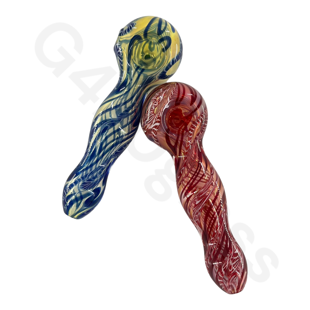 SP058   5 Inch Twisted Hand Pipes | Glass Smoking Pipe