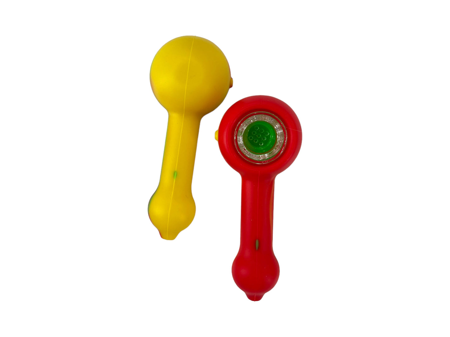 TY70 4.5 Inch Gorgeous Silicone Spoon Pipe with Glass Bowl Collectable Variety Color