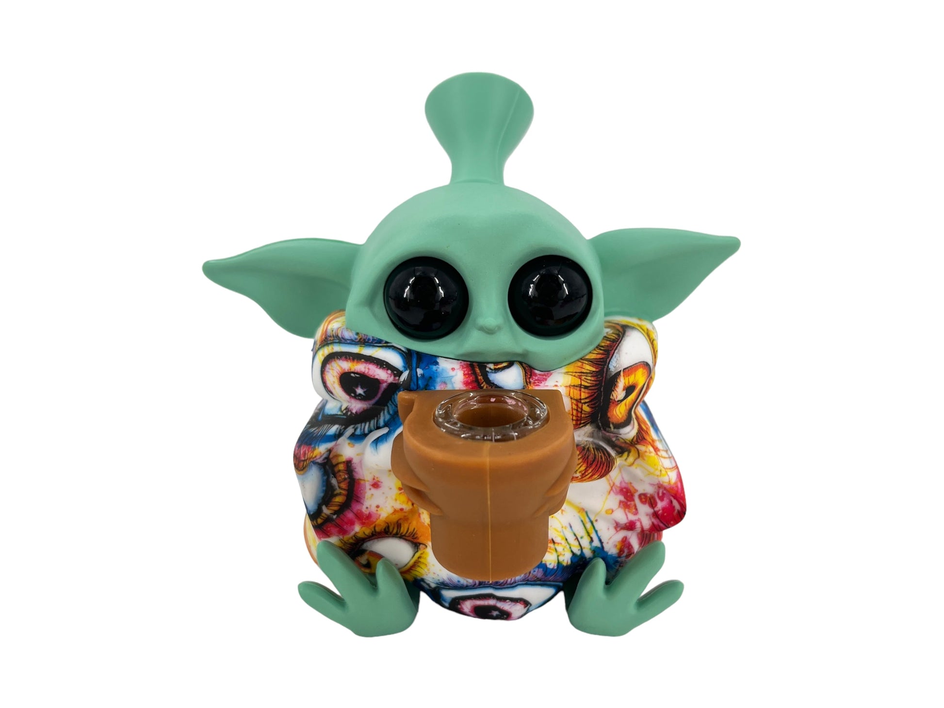 Cute yoda silicone pipe