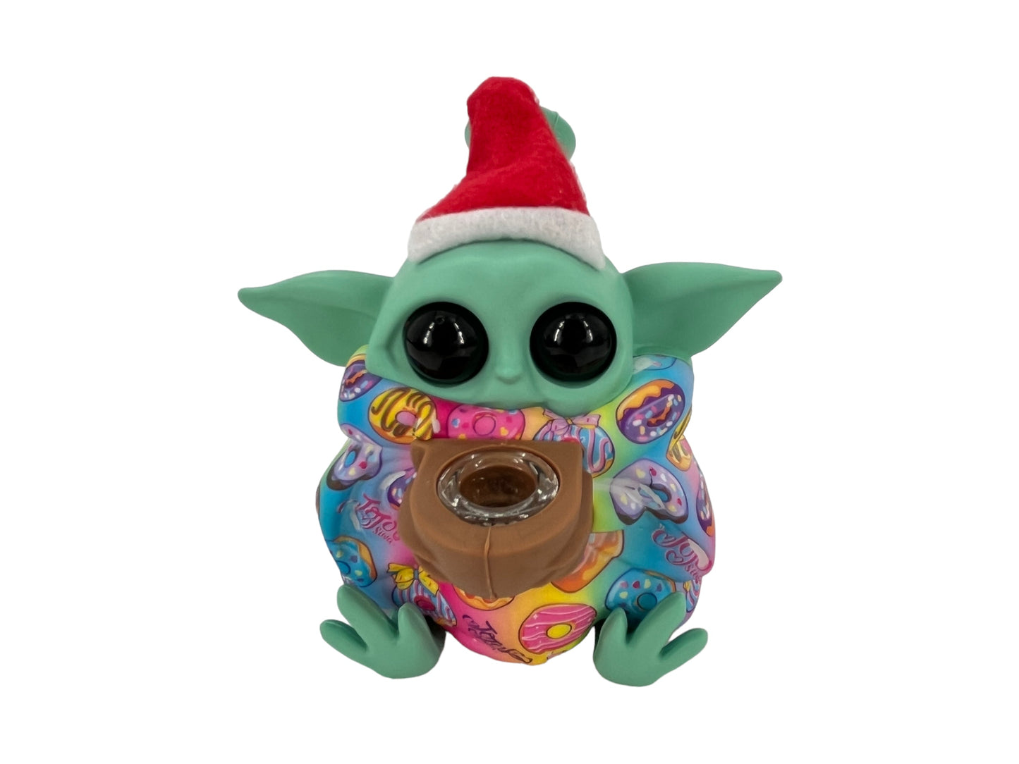 TX191 Baby Yoda Silicone Pipe Glass Bowl Star Wars Collectable Colorful Pattern with Lid