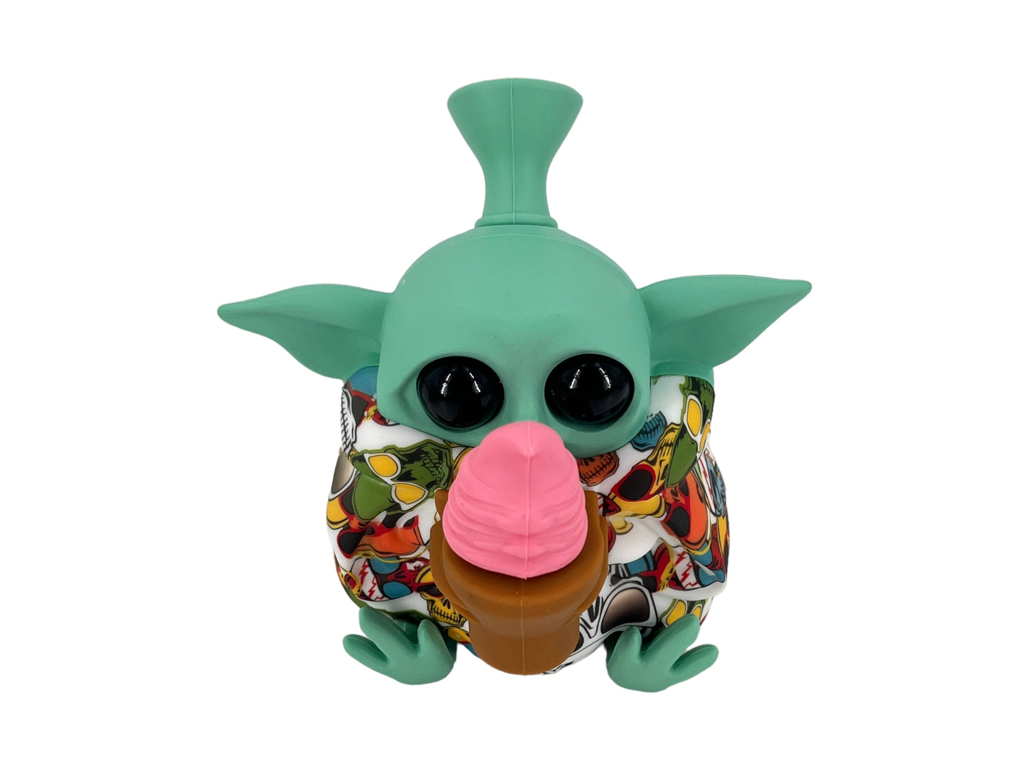 TX185 Baby Yoda Silicone Pipe Glass Bowl Star Wars Collectable Colorful Pattern with Lid