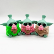 TX183 Gorgeous Baby Yoda Silicone Pipe Glass Bowl Star Wars Collectable Variety Color with Christmas Hat