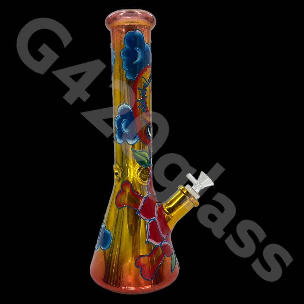 Heavy Duty Beaker Bong Sandblast | 14 Inch