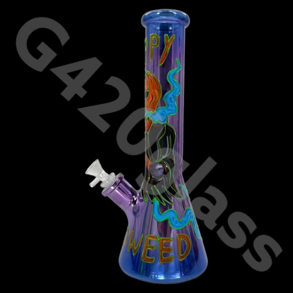 Heavy Duty Beaker Bong Sandblast | 14 Inch