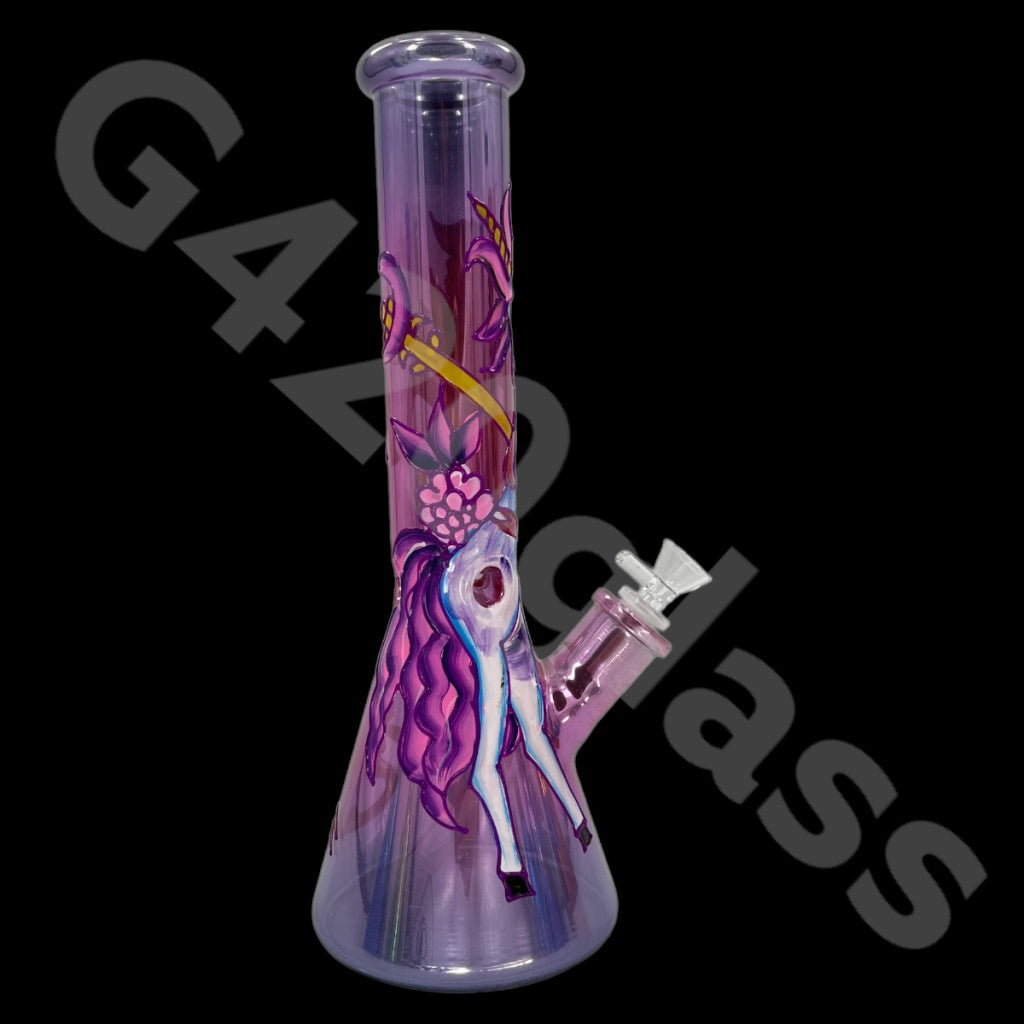 Heavy Duty Beaker Bong Sandblast | 14 Inch