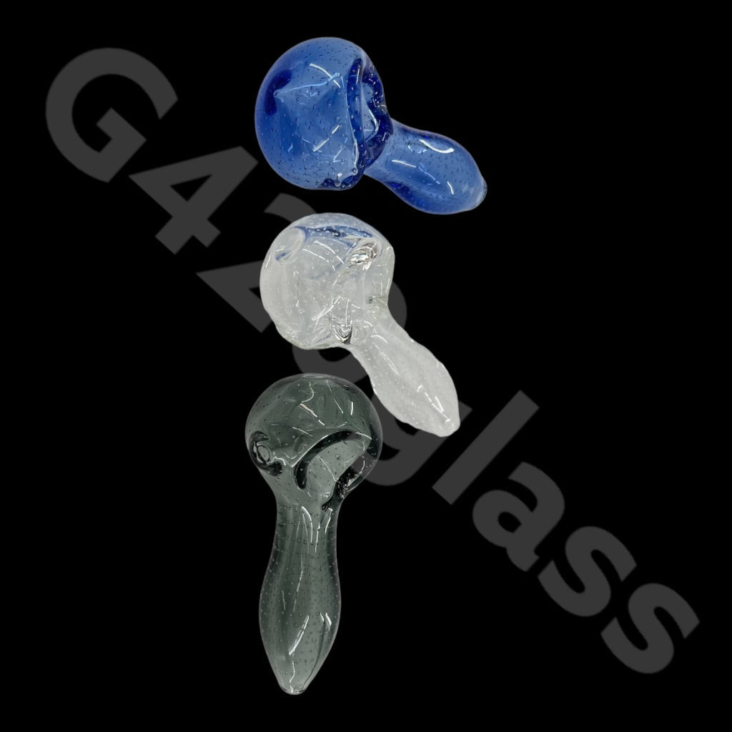 SP047   4 Inch Bubble Matrix Spoon Smoking Pipes  | Colors Vary