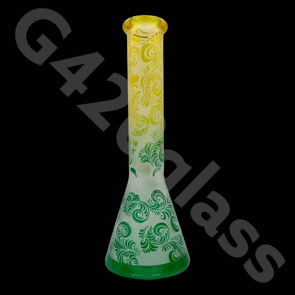 Heavy Duty Beaker Bong Sandblast | 14 Inch