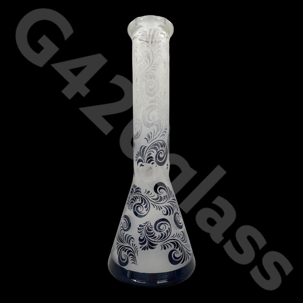 Heavy Duty Beaker Bong Sandblast | 14 Inch