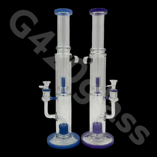 S31   16 1/2 Inch Glass Bongs with Drum Perc | Colorful Filter