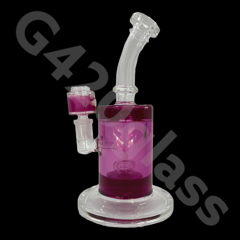 S33   G420glass 10" Glycerin Water Pipe w/ Bubble Bowl  | Colors Vary