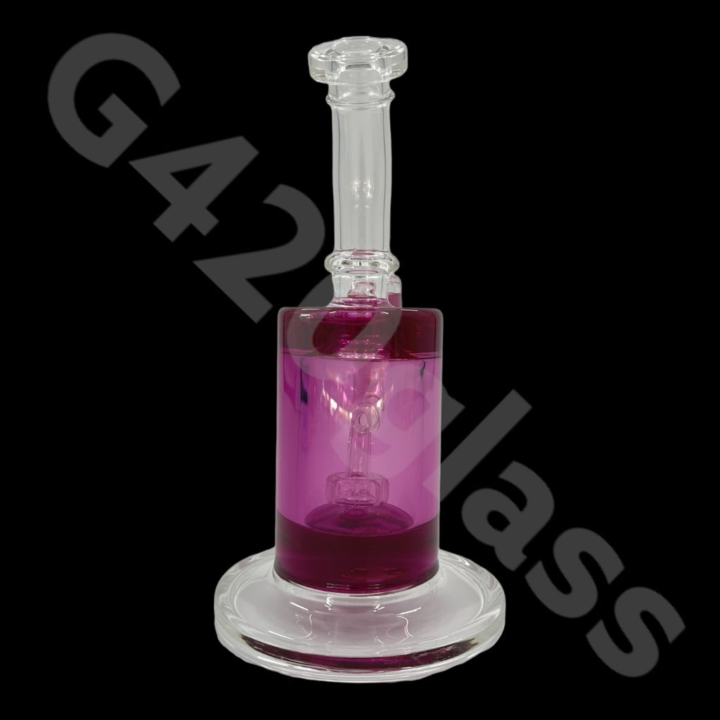 S33   G420glass 10" Glycerin Water Pipe w/ Bubble Bowl  | Colors Vary