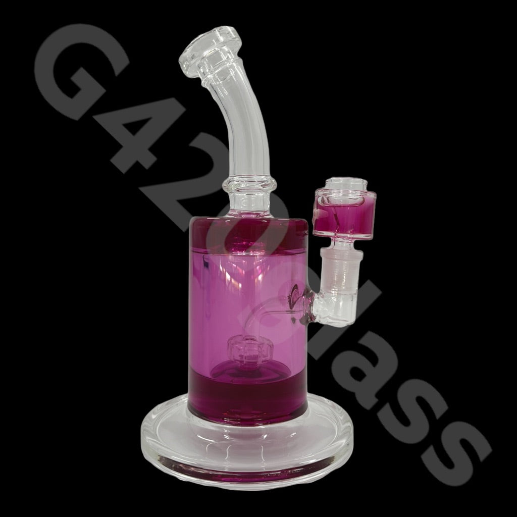 S33   G420glass 10" Glycerin Water Pipe w/ Bubble Bowl  | Colors Vary