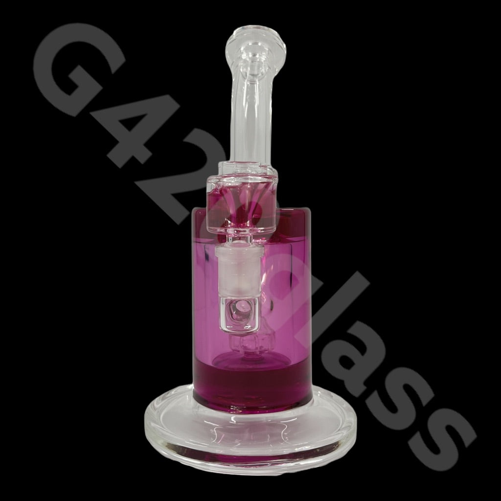 S33   G420glass 10" Glycerin Water Pipe w/ Bubble Bowl  | Colors Vary