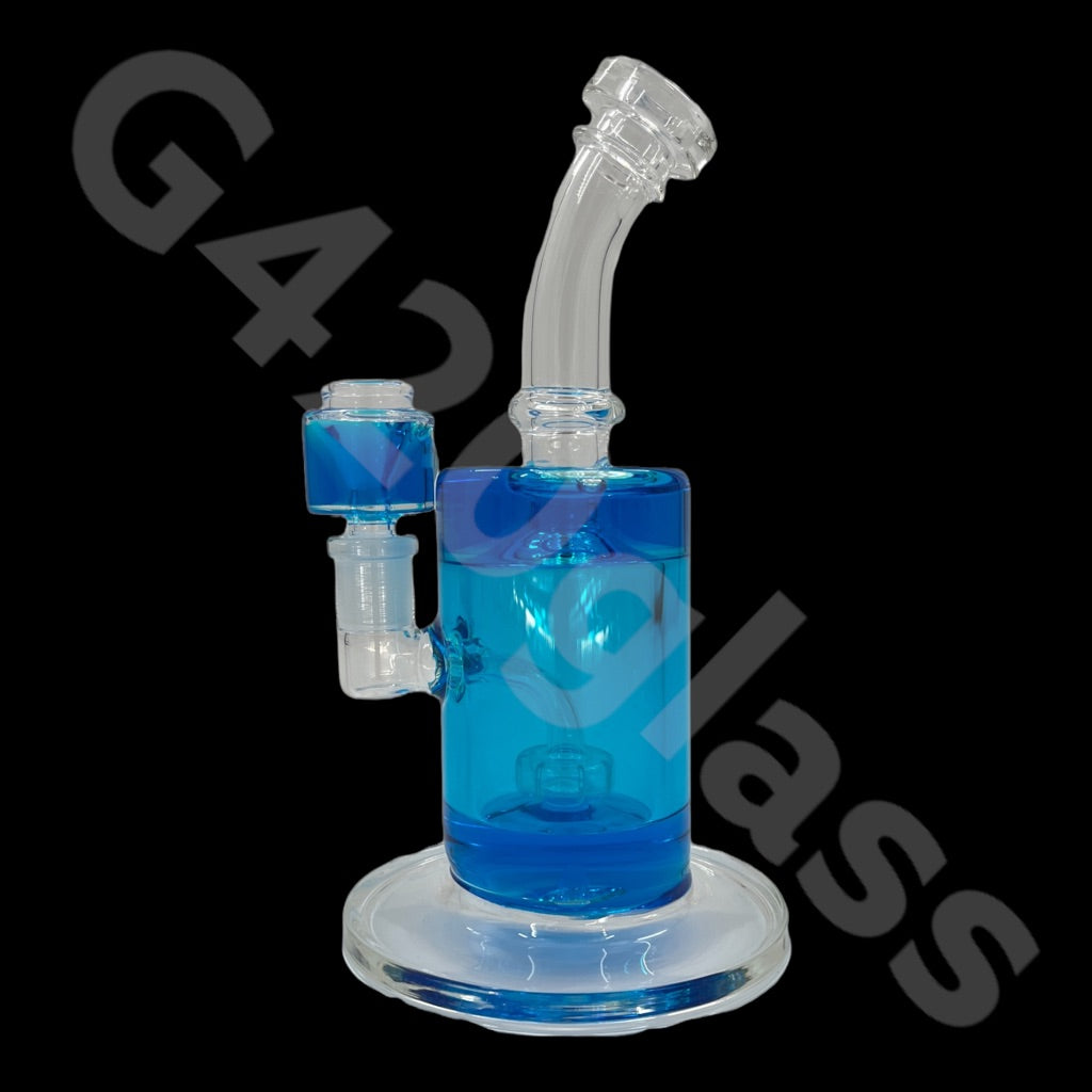 S33   G420glass 10" Glycerin Water Pipe w/ Bubble Bowl  | Colors Vary