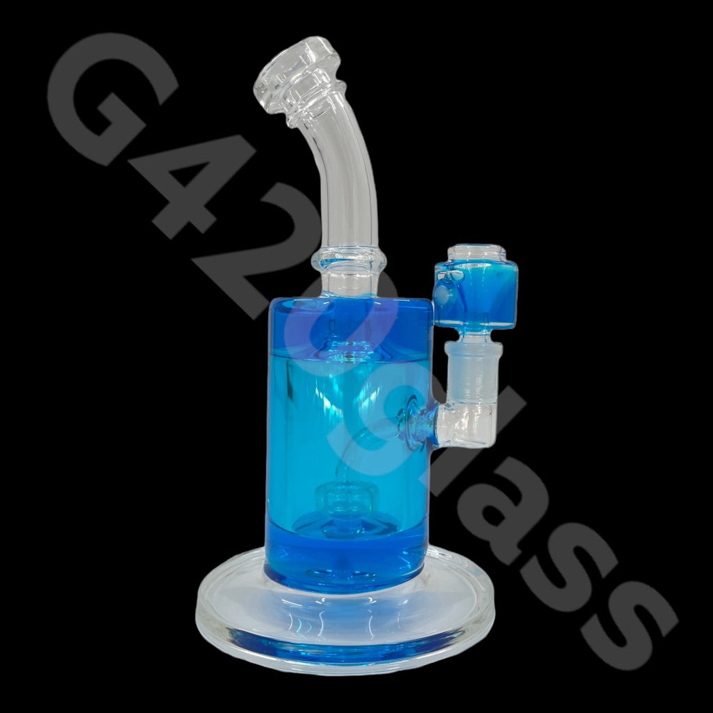 S33   G420glass 10" Glycerin Water Pipe w/ Bubble Bowl  | Colors Vary