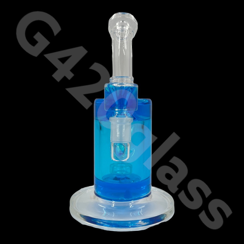 S33   G420glass 10" Glycerin Water Pipe w/ Bubble Bowl  | Colors Vary