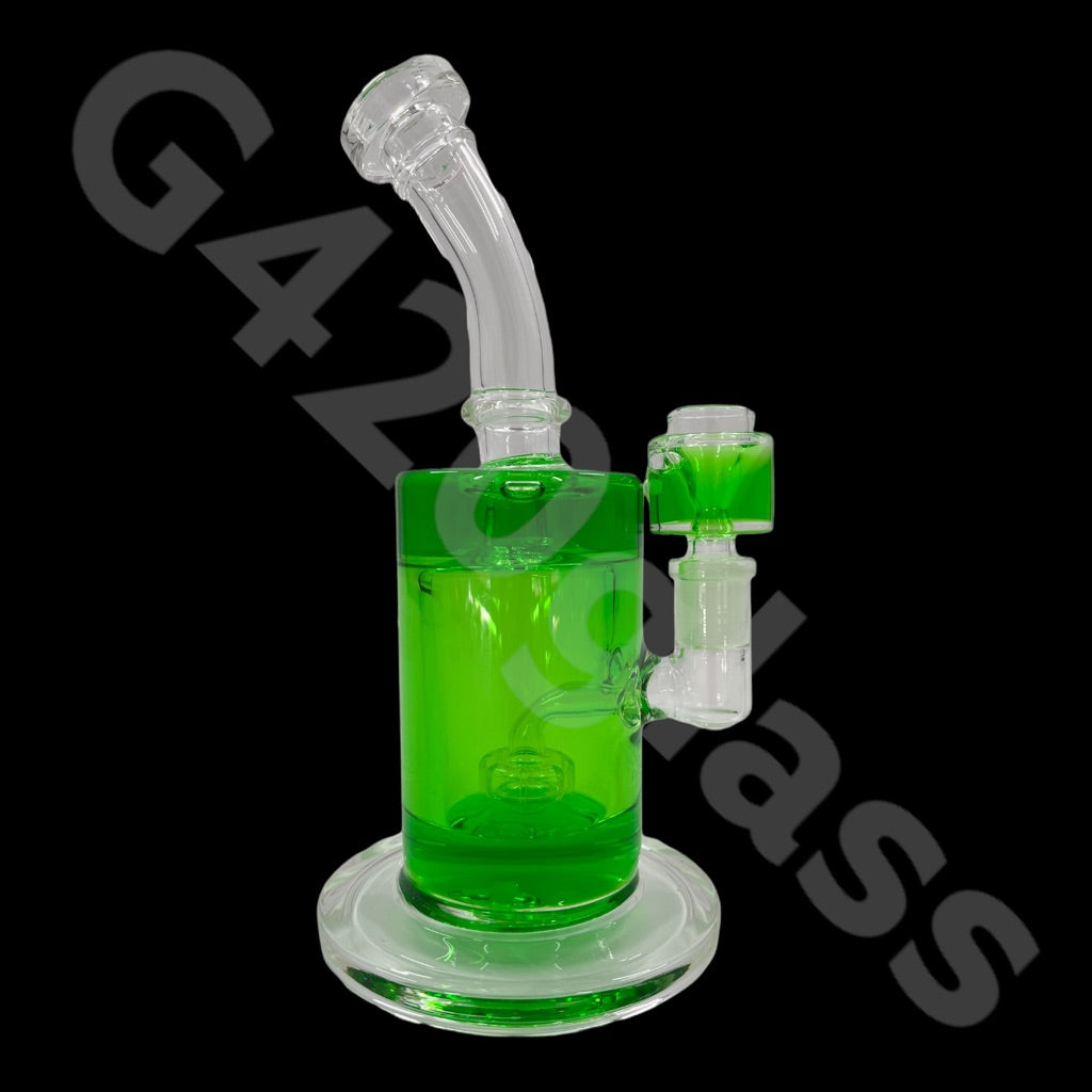 S33   G420glass 10" Glycerin Water Pipe w/ Bubble Bowl  | Colors Vary