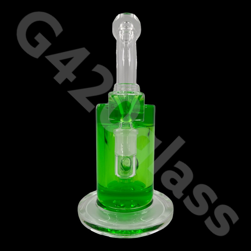 S33   G420glass 10" Glycerin Water Pipe w/ Bubble Bowl  | Colors Vary