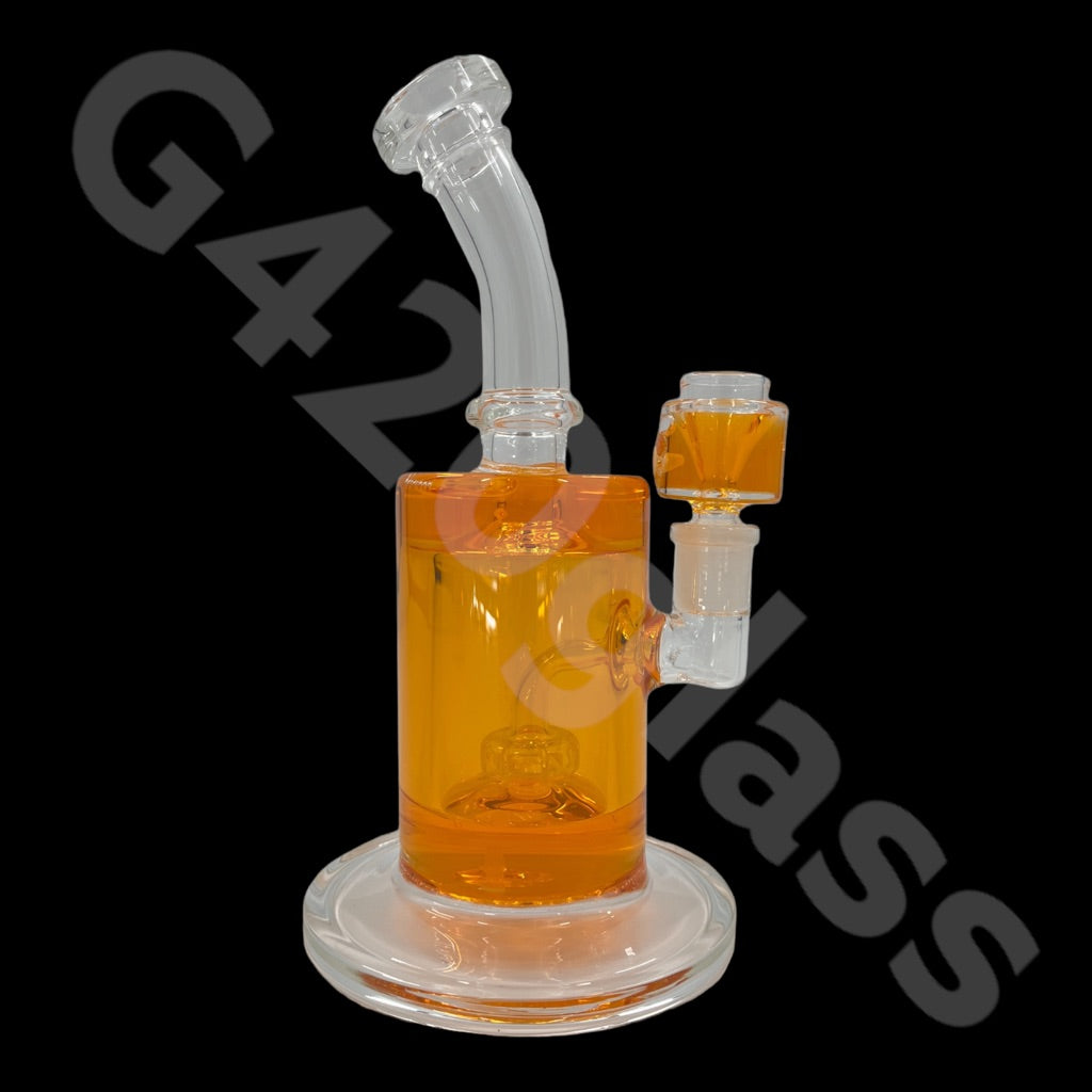 S33   G420glass 10" Glycerin Water Pipe w/ Bubble Bowl  | Colors Vary