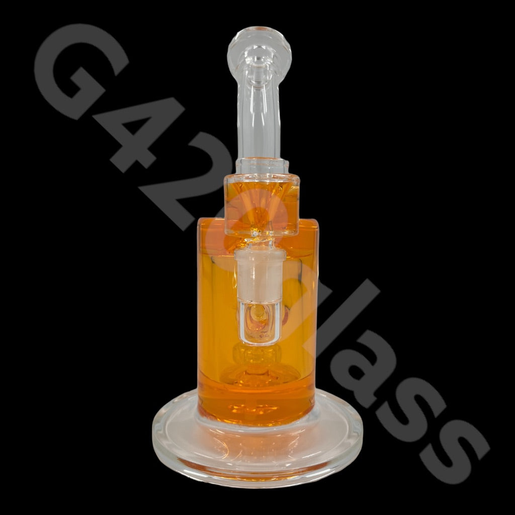 S33   G420glass 10" Glycerin Water Pipe w/ Bubble Bowl  | Colors Vary