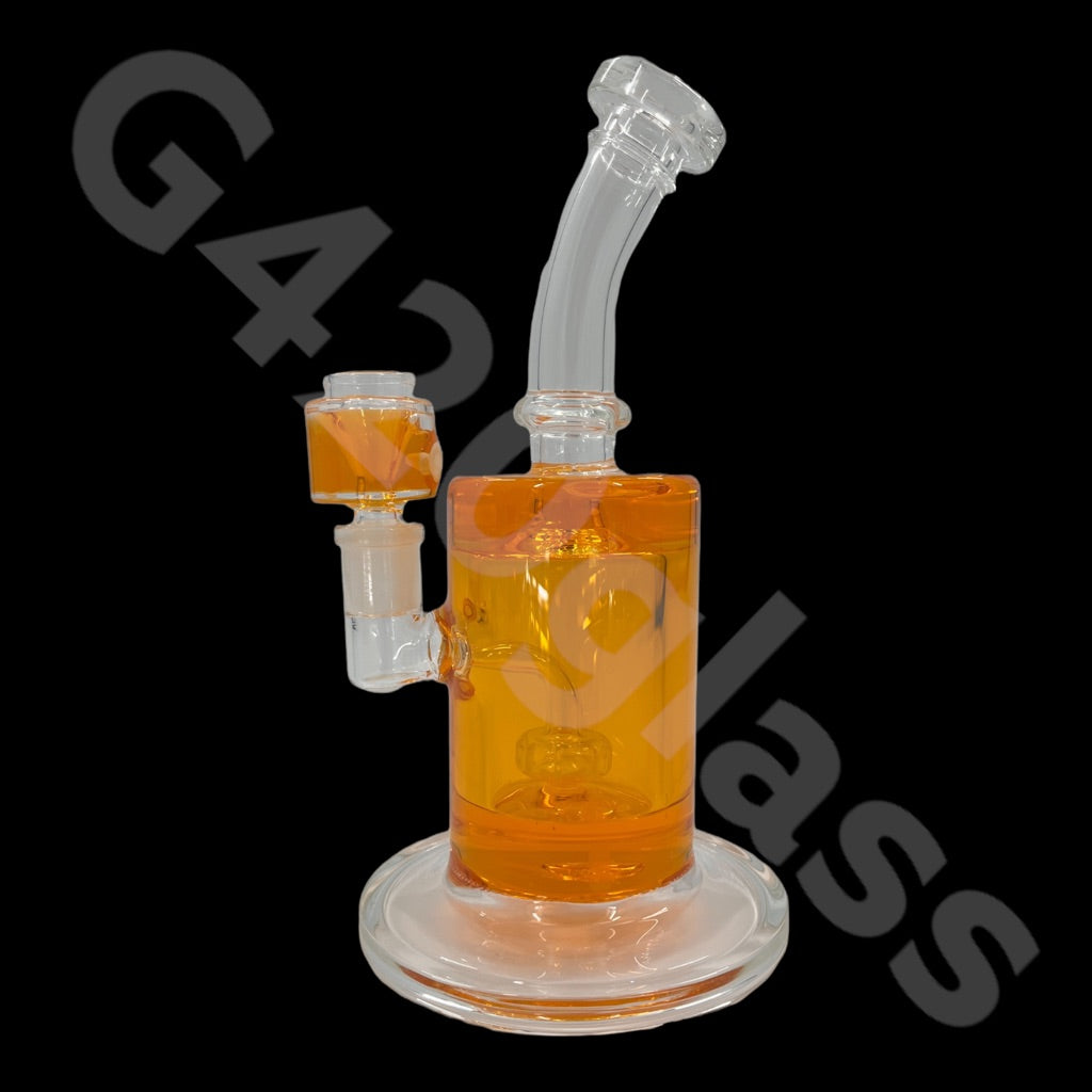 S33   G420glass 10" Glycerin Water Pipe w/ Bubble Bowl  | Colors Vary