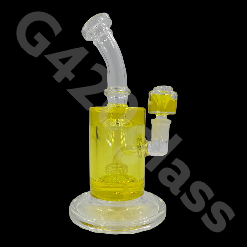 S33   G420glass 10" Glycerin Water Pipe w/ Bubble Bowl  | Colors Vary