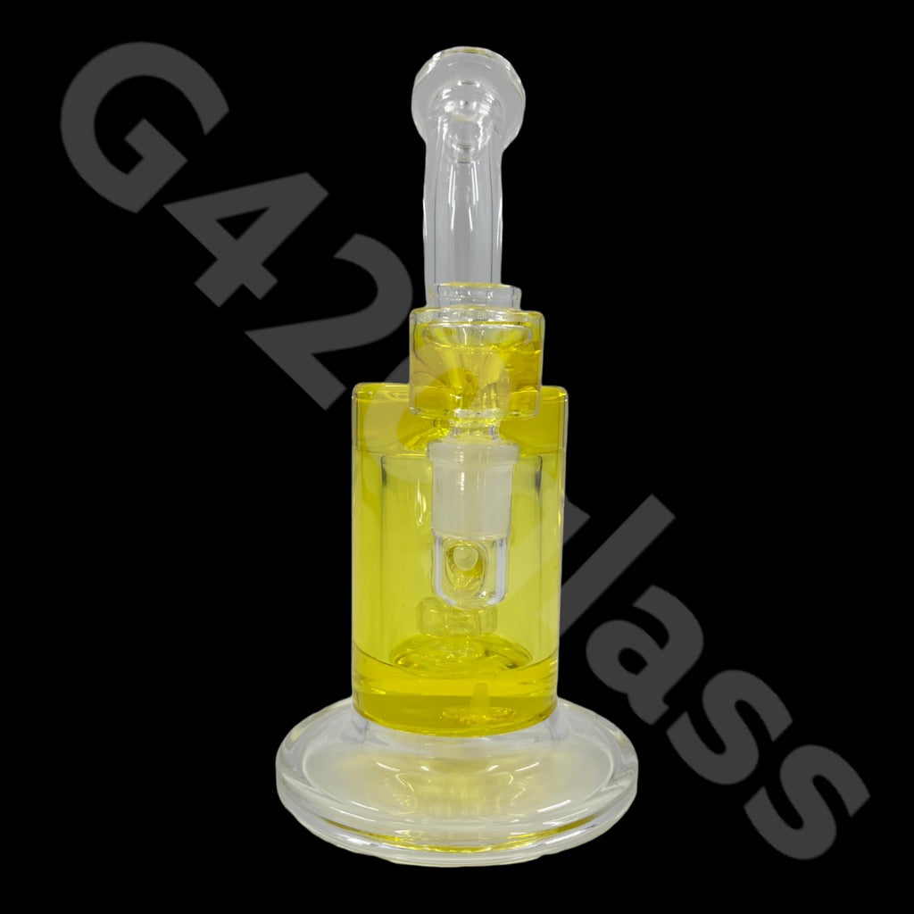 S33   G420glass 10" Glycerin Water Pipe w/ Bubble Bowl  | Colors Vary