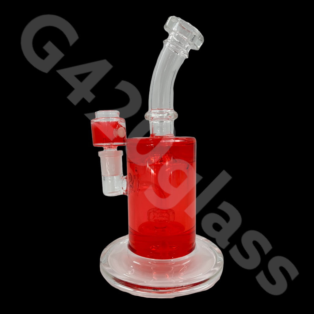 S33   G420glass 10" Glycerin Water Pipe w/ Bubble Bowl  | Colors Vary