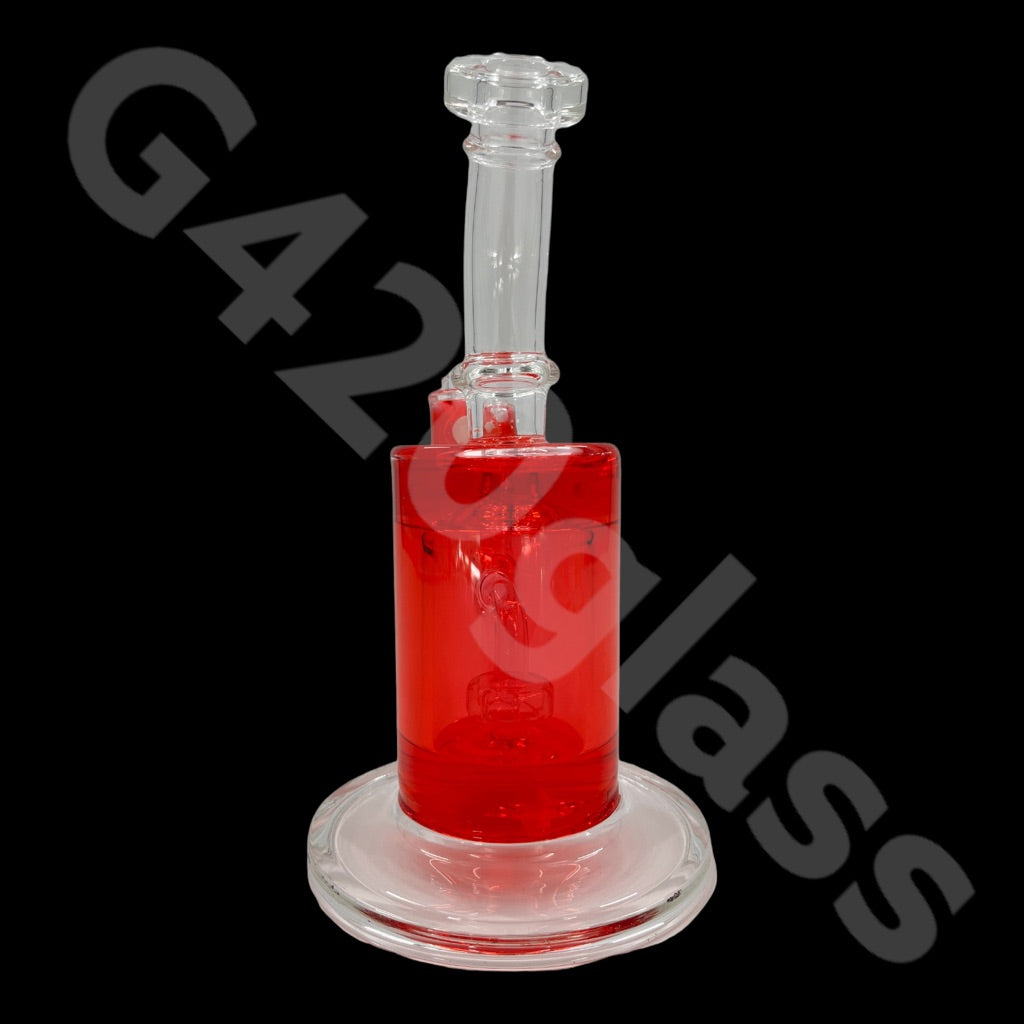 S33   G420glass 10" Glycerin Water Pipe w/ Bubble Bowl  | Colors Vary