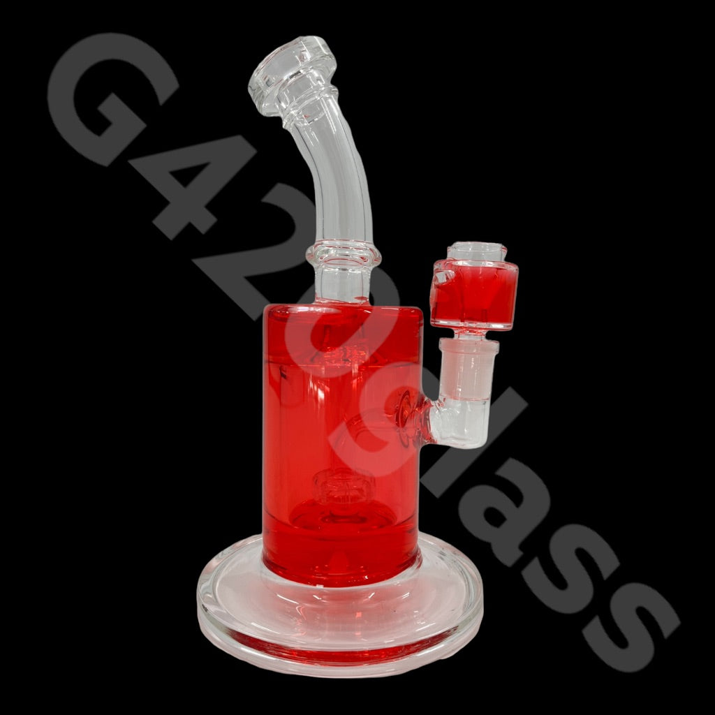 S33   G420glass 10" Glycerin Water Pipe w/ Bubble Bowl  | Colors Vary