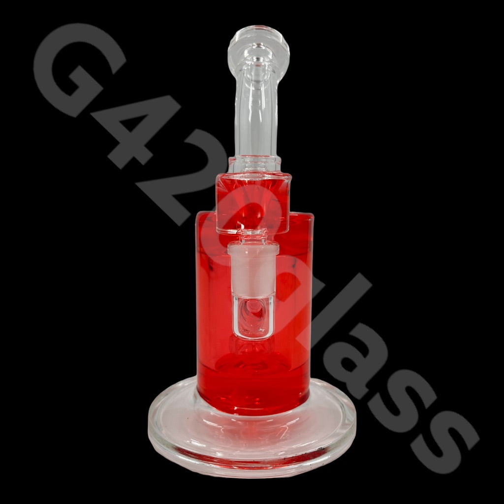 S33   G420glass 10" Glycerin Water Pipe w/ Bubble Bowl  | Colors Vary