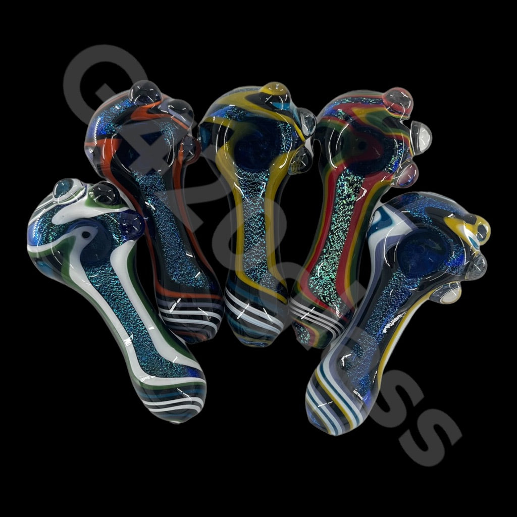 SP025   G420glass 4 Inch Cosmic Journey Dichroic Hand Pipe  | Color Varies