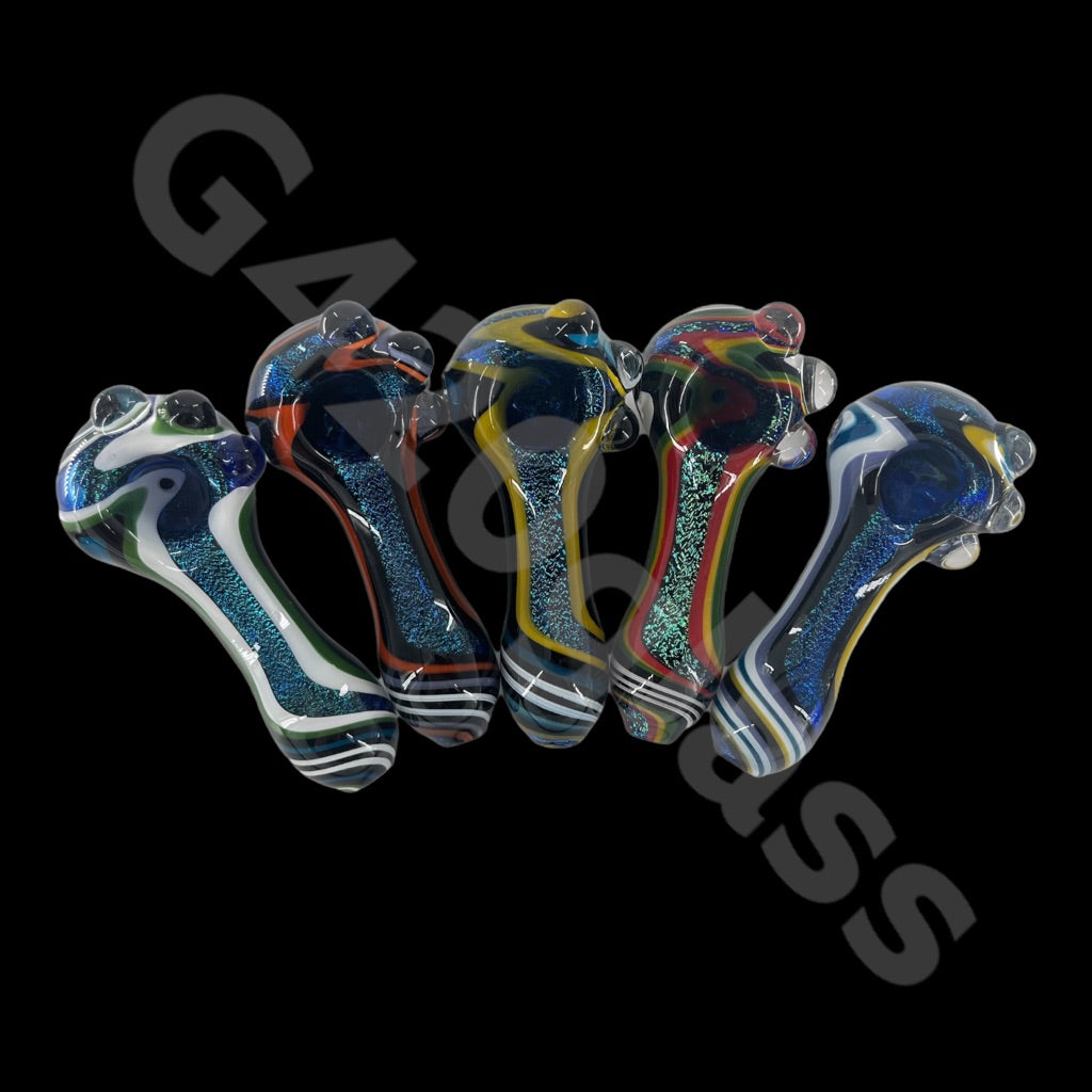 SP025   G420glass 4 Inch Cosmic Journey Dichroic Hand Pipe  | Color Varies