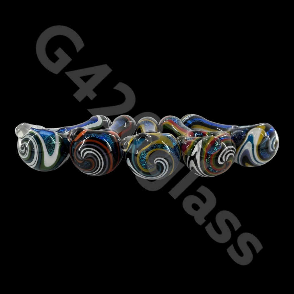 SP025   G420glass 4 Inch Cosmic Journey Dichroic Hand Pipe  | Color Varies