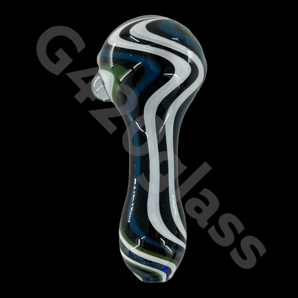 SP025   G420glass 4 Inch Cosmic Journey Dichroic Hand Pipe  | Color Varies